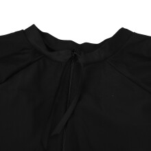 Black Polyester Long Sleeve Swimsuit Women Two