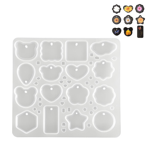 Moule à bijoux en silicone polyvalent avec plusieurs formes pour