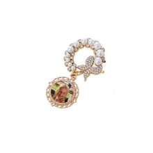 Broche papillon élégante en alliage de Zinc avec-disque doré