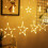 Sinhoon12Stars138LED Αδιάβροχα Φώτα Κουρτίνας, 8 Λειτουργίες Αναβοσβήματος, Μπλε - Συμβατά 5