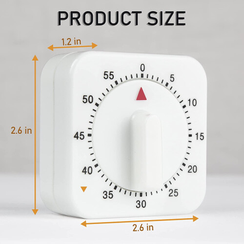 Square 60-minutters mekanisk timer med magnet 1