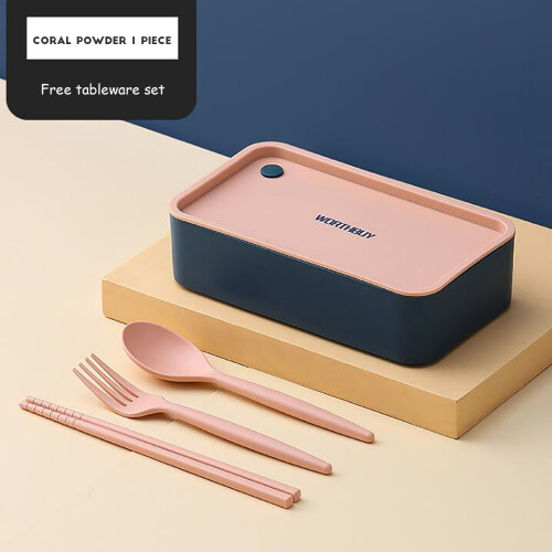 WORTHBUY Bento Lunch Box 720ml con posate 1
