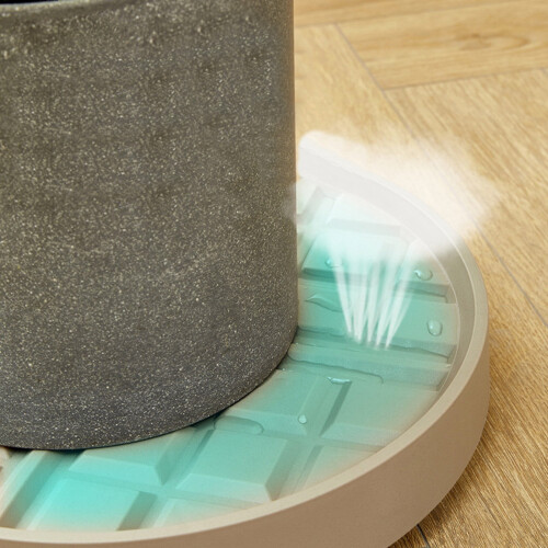 Washranp Plant Caddy Round Plastic Rolling Stand with 4 1