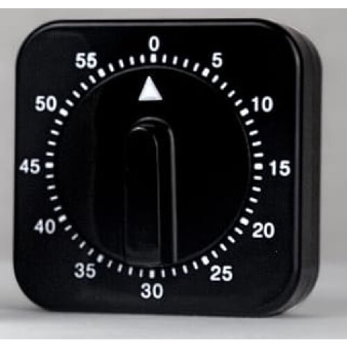 Square 60-minutters mekanisk timer med magnet
