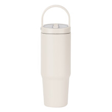 Stainless Steels Straw Lid Tumblers 30oz with Carry-White