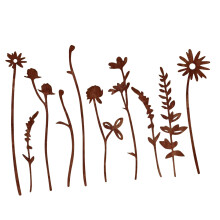 Decoratieve roestige stijlen metalen-Roestige bloemen 01