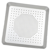 Plat à pizza carré en alliage d'aluminium adapté à-14 pouces