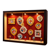 Craft Home Decors Coffret-cadre photo noir Plaque de base rouge