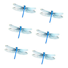 Simulation de libellules, décorations de cour, piquets de-Bleu