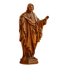 Gesneden heilige Jezussen houten standbeeld religieuze-heer 21cm