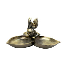 Supports en résine au design unique d'écureuils,-bronze