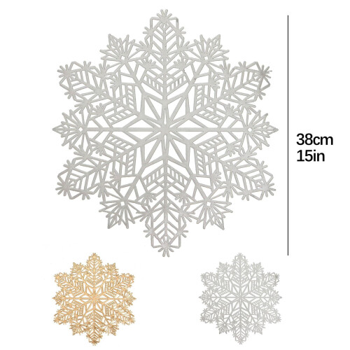 Snowflake Placemat Gold 38 cm 2