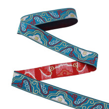 Retro Embroidered Appliques 1.7M Long For Jackets-lake blue