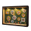 Customizable Mini Museums Display-black photo frame Green base 1