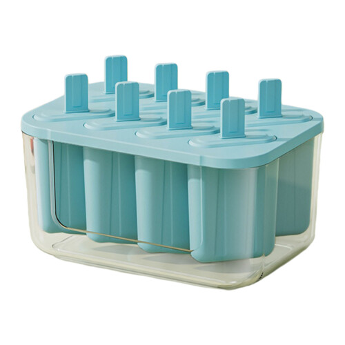 Moules à crème glacée en plastique avec couvercle,-Bleu