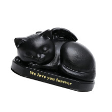 Pet Memorial Ornament Resins Cats Sleeps Urn Ashes-angel cat