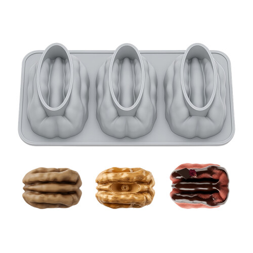 Silicone Molds Kitchen Bakeware Walnuts Shape-Blue Gray