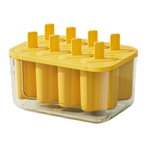Ensemble de moules à sucettes glacées empilables avec-Jaune