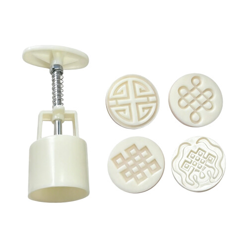 Hand Press Mooncakes Molds Set Chinese Knot Pattern ABS-50G