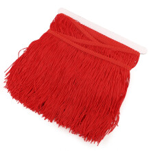 Eatbuy Tassel Fringe Trim, Laidin Laidineach Elegant10yd14cm Lace Trim Macrame Lace Accessories for Laidin Dress Samba Rince (Dearg Mór)