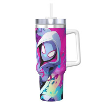 Caneca térmica de aço inoxidável de 1,2 litro (40 oz) com alça.
