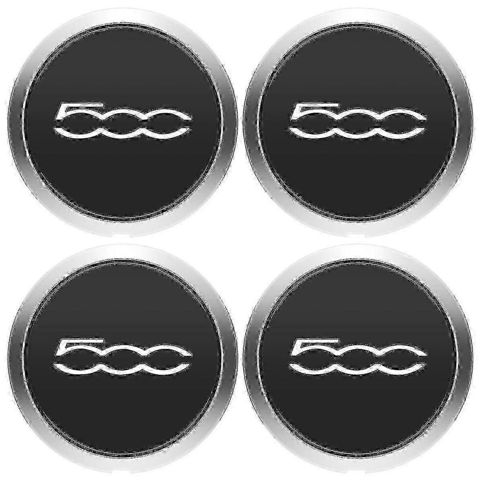 4Pcs 133Mm Wheel Centre Hub Caps Set Dust Cover Compatible With Fiat 500 Wheels 68078419Ac 68078421Ac Silver 6485316019627