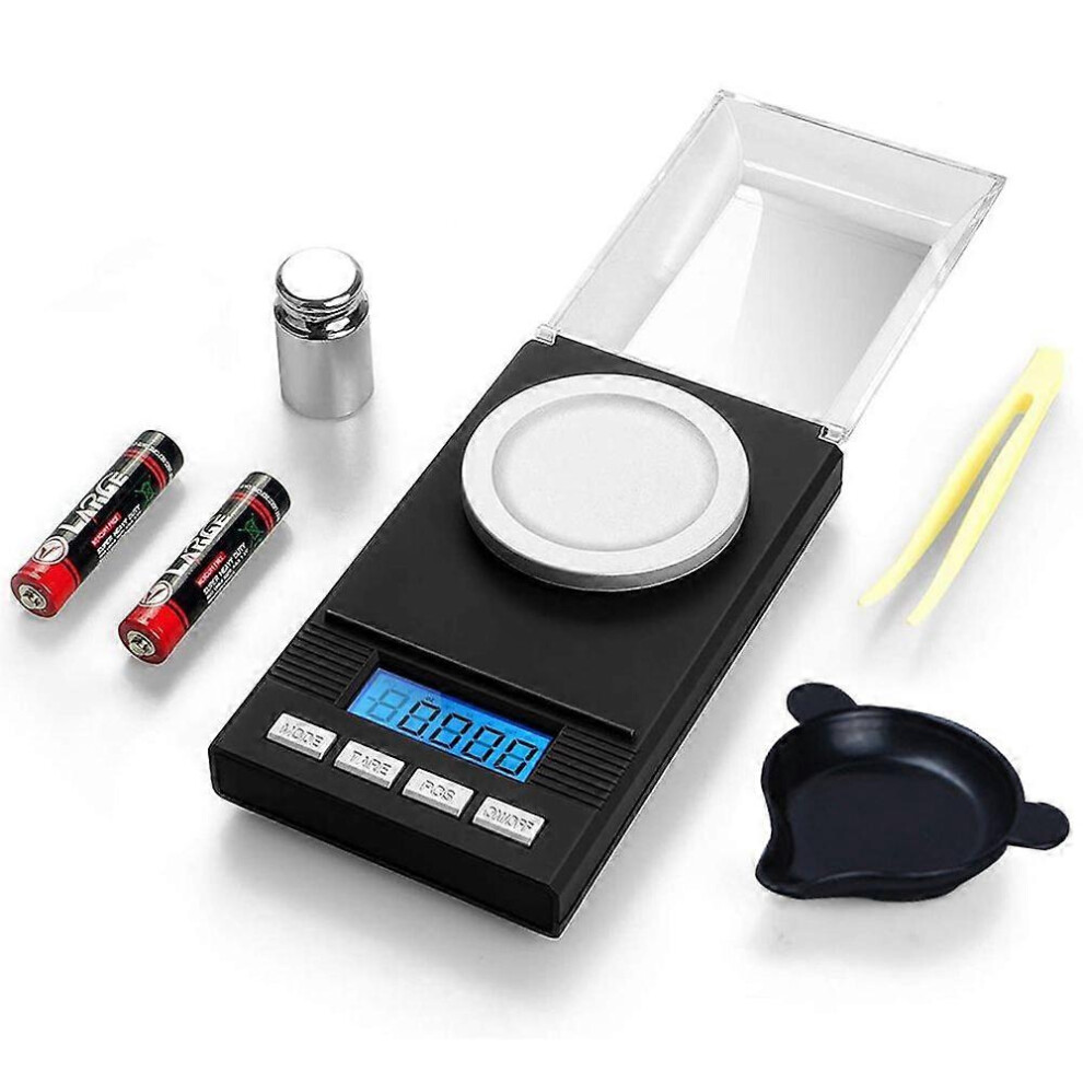 Digital Milligram Scale 50 X 0.001 G With Mini Lcd Display, Pocket Lab Scale, Jewelry Scale With Calibration Weights And 6485316017968