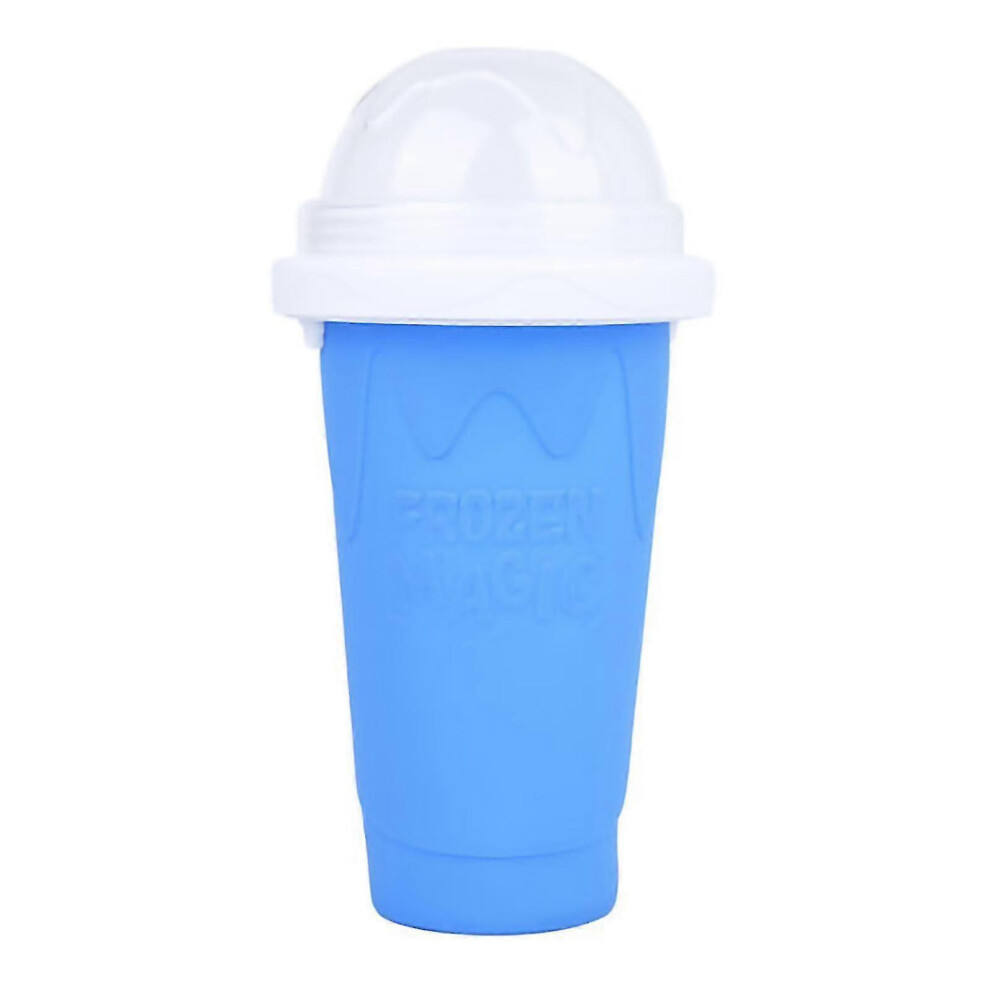 400ml Blue Portable Silicone Ice Slush Cup for DIY Smoothies, Quick Freeze Cup for Cold Drinks