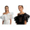 Wedding Shawl With Ruffle Design Comfortable Stretchable-Black 2