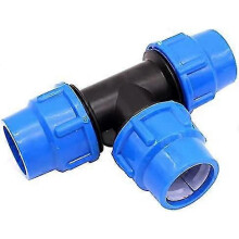 Tee Water Pipe Connection Female Thread Plastic Pipe Fitting Black Blue 1 Piece Durable Connector