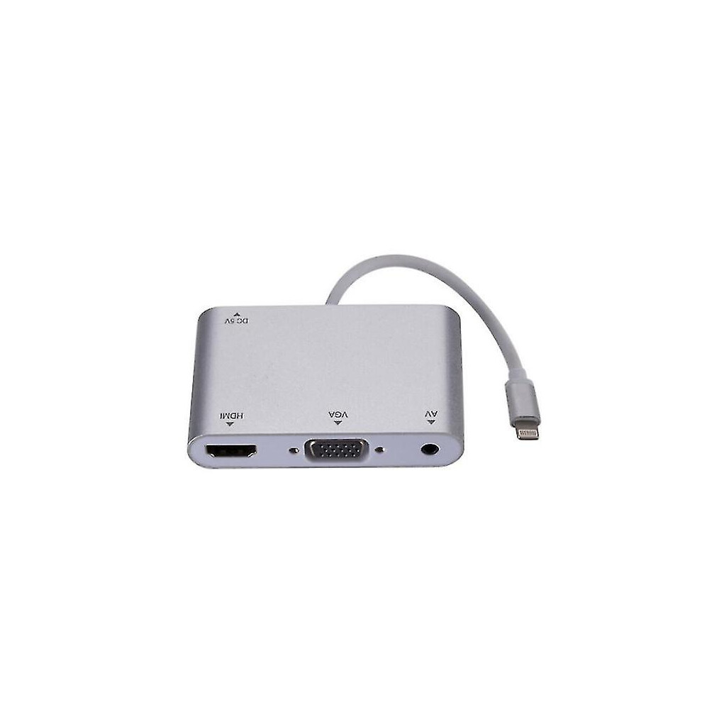 Lightning To Hdmi Vga Adapter Cable, 1080P Digital Av Tv Connector With Audio For Iphone, Black 6485316015285