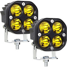 phíosa Soilse Oibre LED Tractóra 3 orlach 40W Spotsolas Cearnógach Buí 12V 24V Uiscedhíonach IP67 do Ghluaisteáin, Trucailí, SUV, Bád
