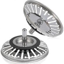 Stainless Steel 84mm Sink Strainer 2 Pack, Durable Kitchen Drain Strainers for Sink Waste Systems