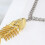 Collier unisexe en os de poisson, breloque dorée, cravate de cou 4