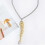 Collier unisexe en os de poisson, breloque dorée, cravate de cou 6