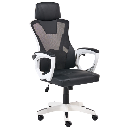 Beliani Office Chair IGNIS Faux Leather White 2