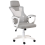 Beliani Office Chair IGNIS Faux Leather Light Grey 4
