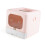 Enclosed Cat Litter Box PP Foldable Pink 3