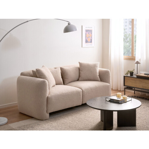 Beliani Sofa 3 Seater EKENES Boucle Beige 1