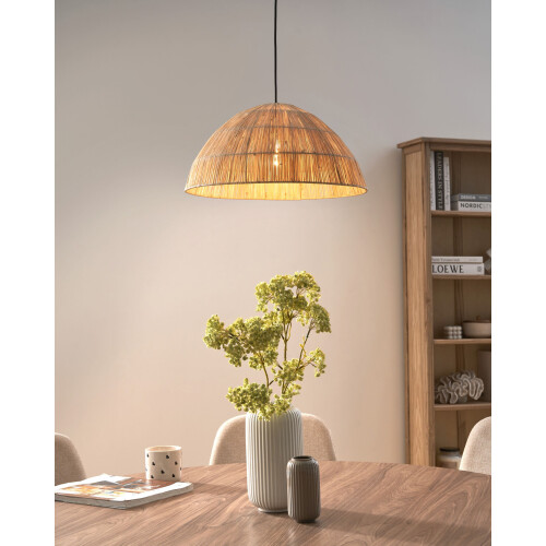 Beliani Pendant Lamp WERU Wicker Natural 1