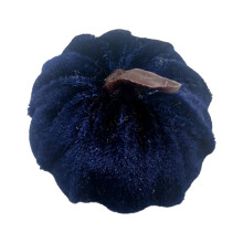 Zucca artificiale da scrivania, 8,5 cm, blu navy