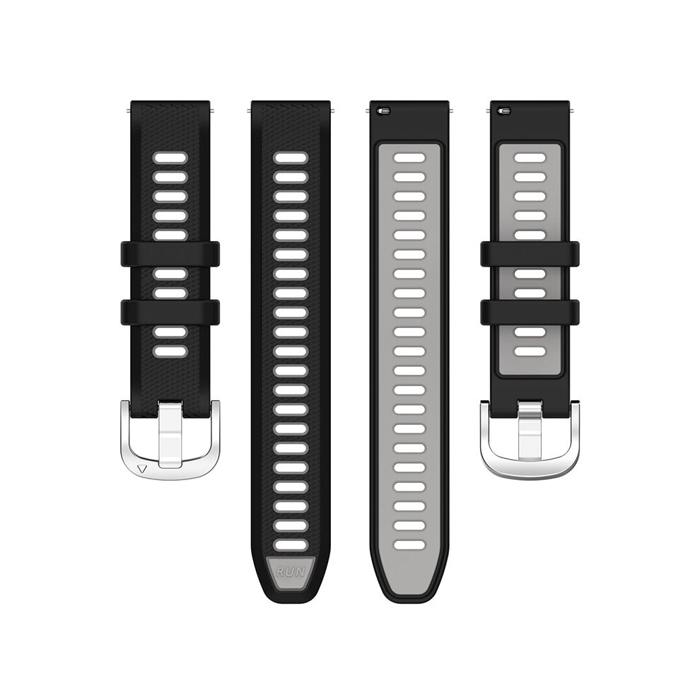 ( Gray, 22Mm) Silicone Watch Band Strap Metal Buckle Band For Garmin Forerunner265s/265 Black 688249461426