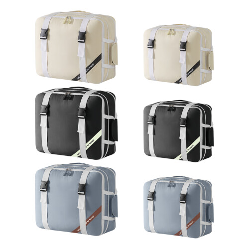 Sac à linge pliable à compression pour emballer des-Beige S 2