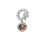 Double Design Brooch Featuring 12 Traditional-silver disc 1