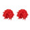 2pc Fashionable Feather Cuffs Bangle For Concerts Festivals-Red 1