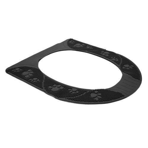 Grey Non-Slip Toilet Seat Cover Pad