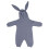 Newborn Blue Jumpsuit Zip Closure Flap Ear 6