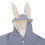 Newborn Blue Jumpsuit Zip Closure Flap Ear 9