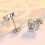 925 Sterling Silver Stud Earrings with Cubic Zirconia 3