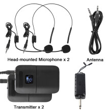 Portable Headmounted Mic with Receiver Transmitter